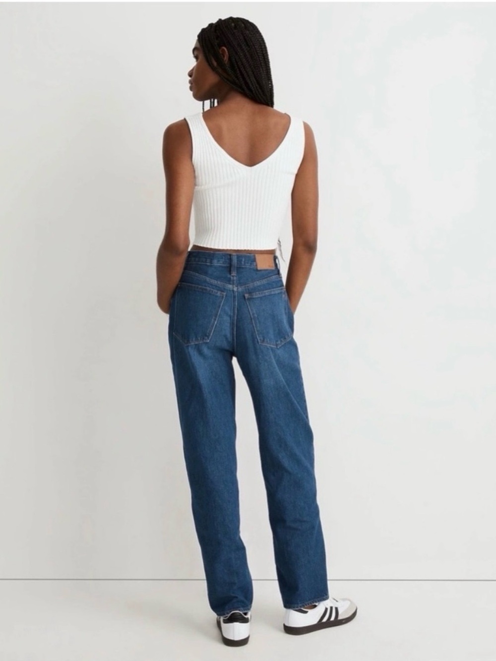 MADEWELL Baggy Straight High Rise Medium Wash Oversized Jeans